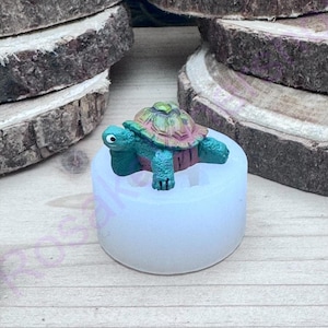 TINY 3D Sea Turtle handmade silicone mold for fondant-Resin-crafts-Jewelry making-candy-Clay-plaster-beach mold-craft supplies.