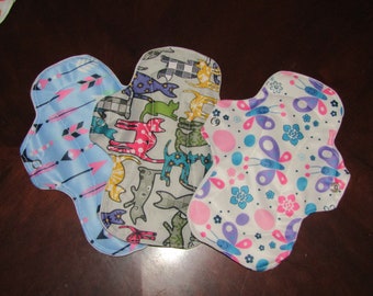 3 Pack – Reusable Panty Liner 8” Menstrual/Sanitary Pads – FREE Delivery
