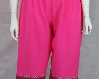 54"/56" Hip Pink bestickte Fransenhose - FREE P&P