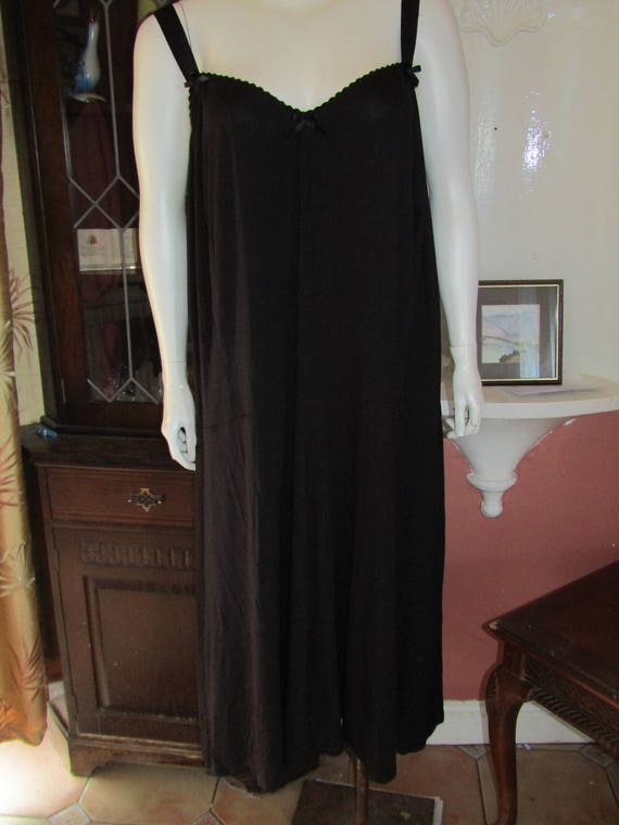 Size 7XL Black 50 s Style Peticoat Nightie Plus Size Sleepwear