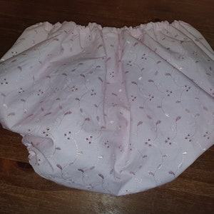 50/52 Hip Pink Broderie Anglaise covered Clear Plastic waterproof Pants FREE Delivery image 2