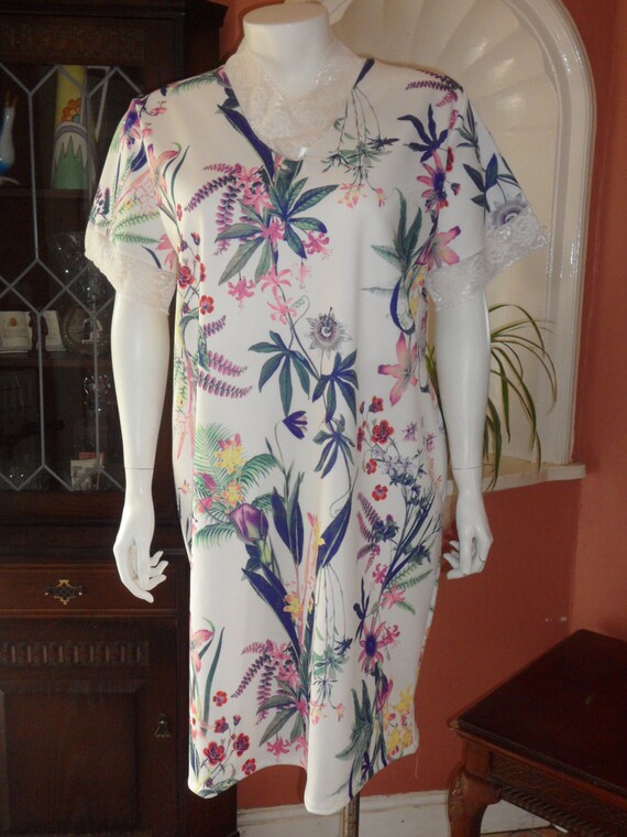 Moonlight Lingerie Black Cut Out Floral Mini Dress Plus Size