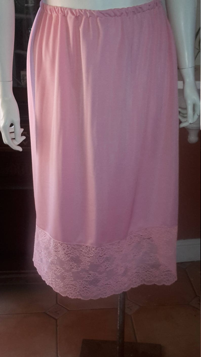 Super Plus size Pink Half SlipUnderskirt with Lace Trim Size XXXL 3436
