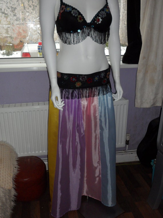 Plus Size Belly Dance Bra, Belt and Skirt Set Size 38D 