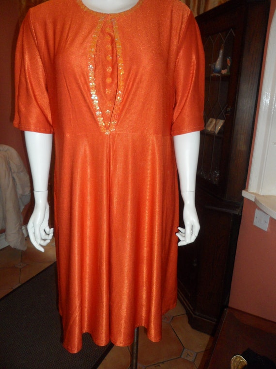 SALE Ribbed Jersey Box Pleat Dress With Sequins - FREE P&P