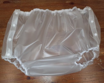 46"/48" Hip - Side Opening - Clear Plastic waterproof Pants - Tunnel Elastic