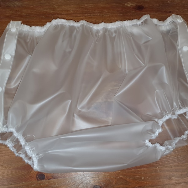 50"/52" Hip - Side Opening - Clear Plastic waterproof Pants - Tunnel Elastic