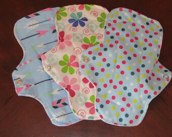 3 Pack – Reusable Panty Liner 8” Menstrual/Sanitary Pads – FREE Delivery