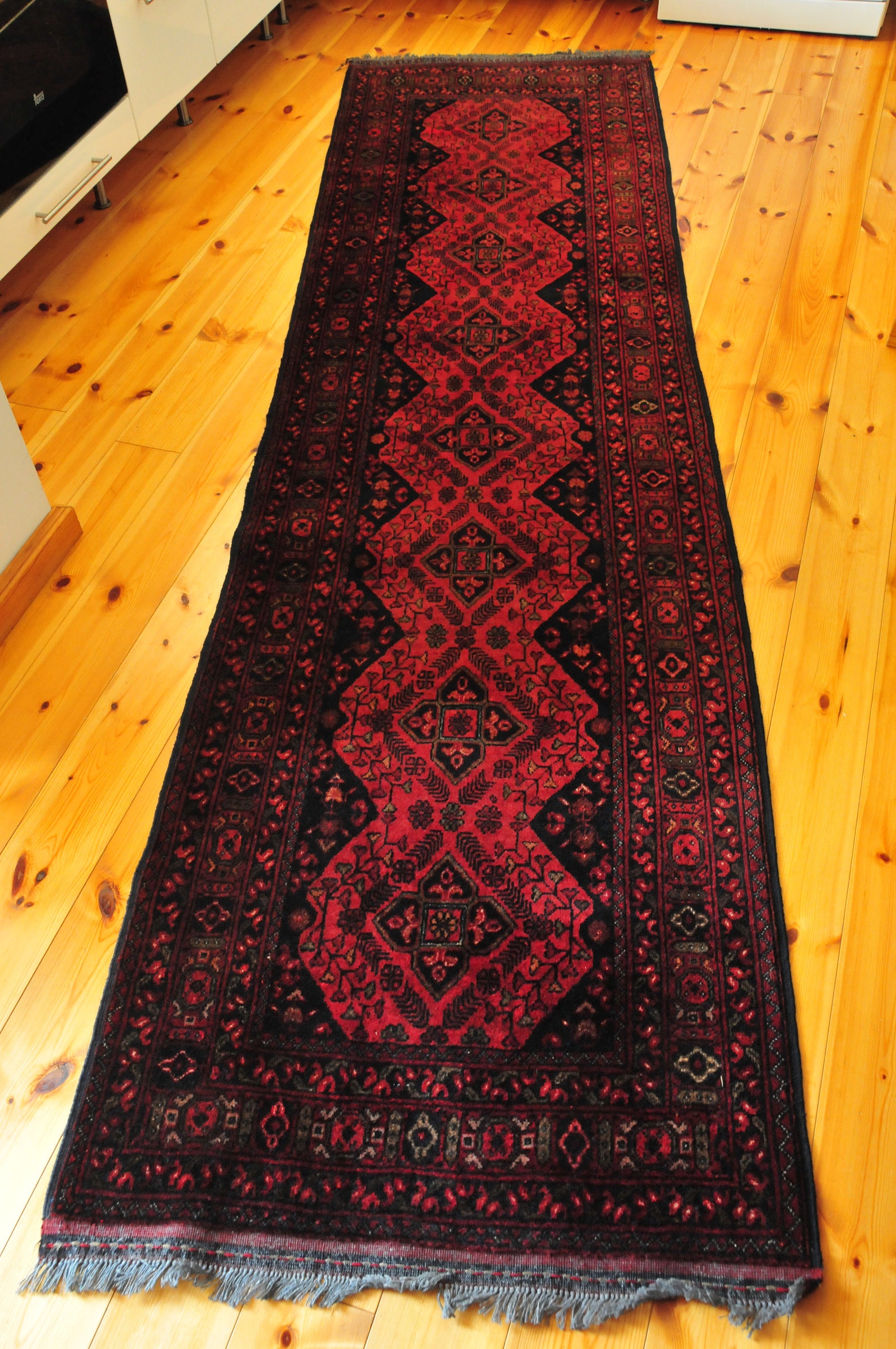 3 X 9 Persian Runner Rug Afghan Khal Mohammadi Runner Rug, Red Runner ...