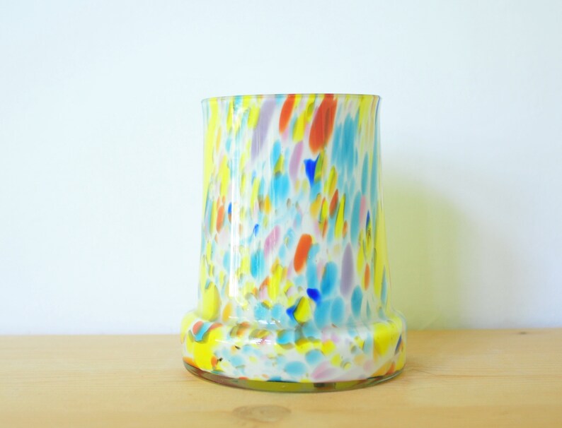 Vintage Murano Glass Vase Pastel Vase Retro Studio Vase Etsy