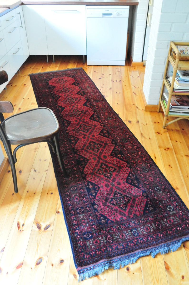 3 X 9 Persian Runner Rug Afghan Khal Mohammadi Runner Rug Red Etsy