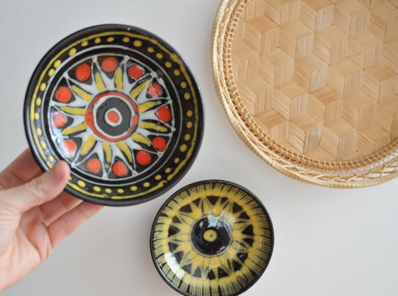 wall decor studio pottery dishes CAS221 vintage wall plates Retro ceramic dishes