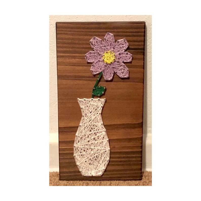 MADE TO ORDER Flower/Vase String Art Daisy Floral Gift Etsy