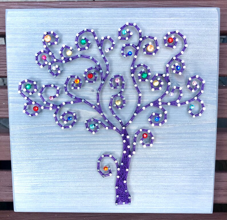 MADE TO ORDER Sparkle Tree String Art Wall Decor Home Etsy