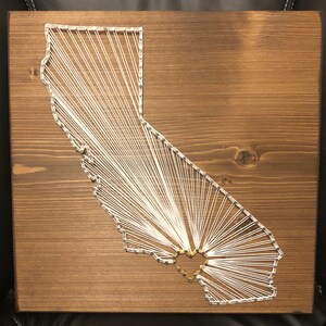 Made to Order California String Art State Sign, Wood Sign, Wedding Gift ...