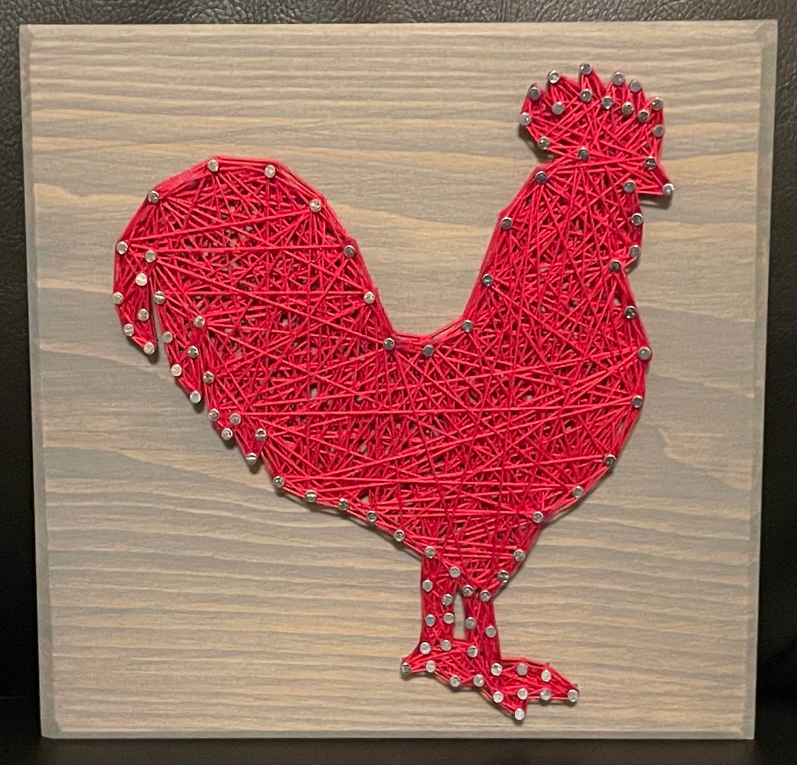 Rooster String Rooster String Art, Farmhouse Decor, Barnyard Animals, Chicken Wall Art ...