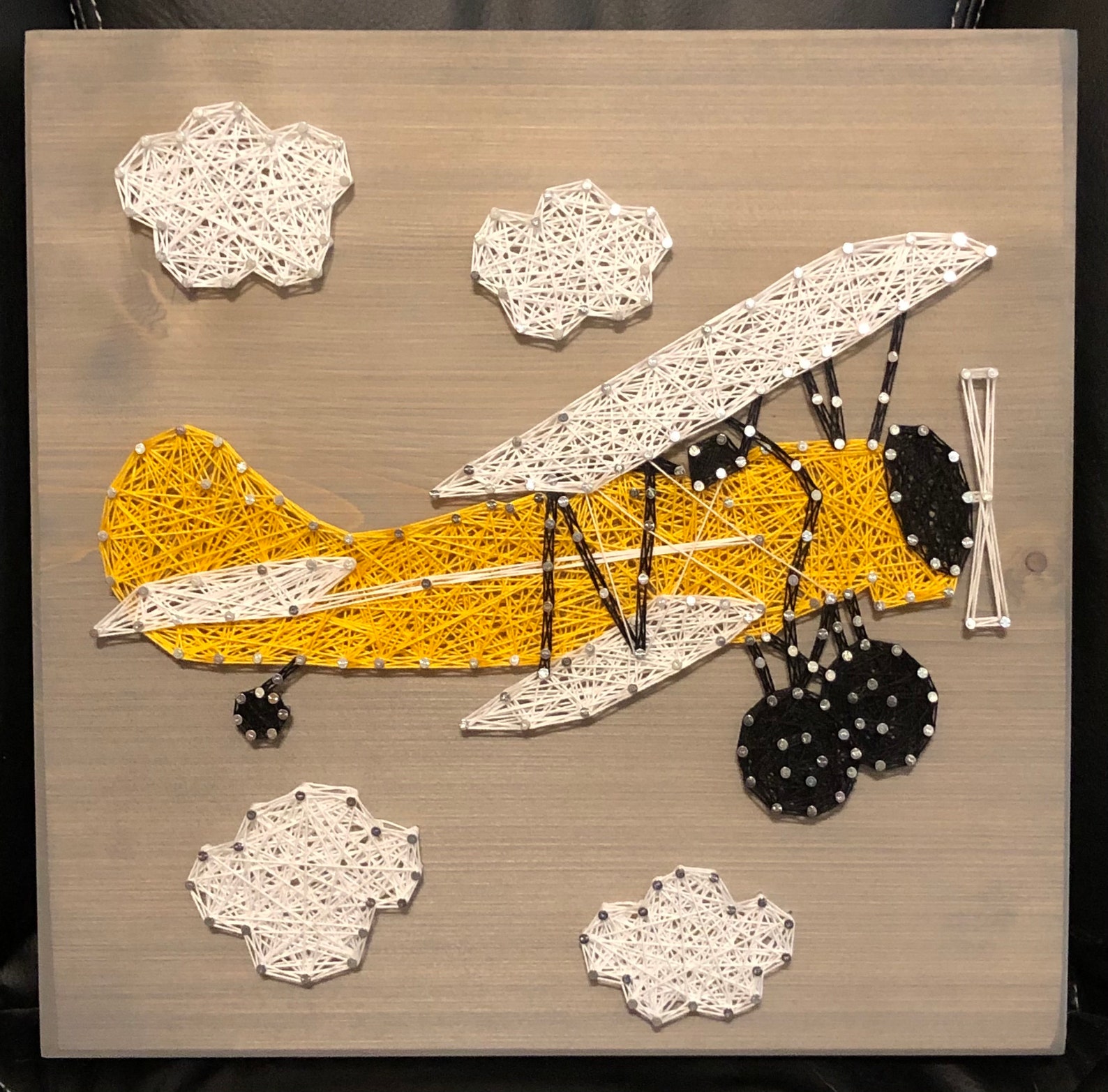 MADE TO ORDER Vintage Airplane String Art Sign Flight Decor Etsy