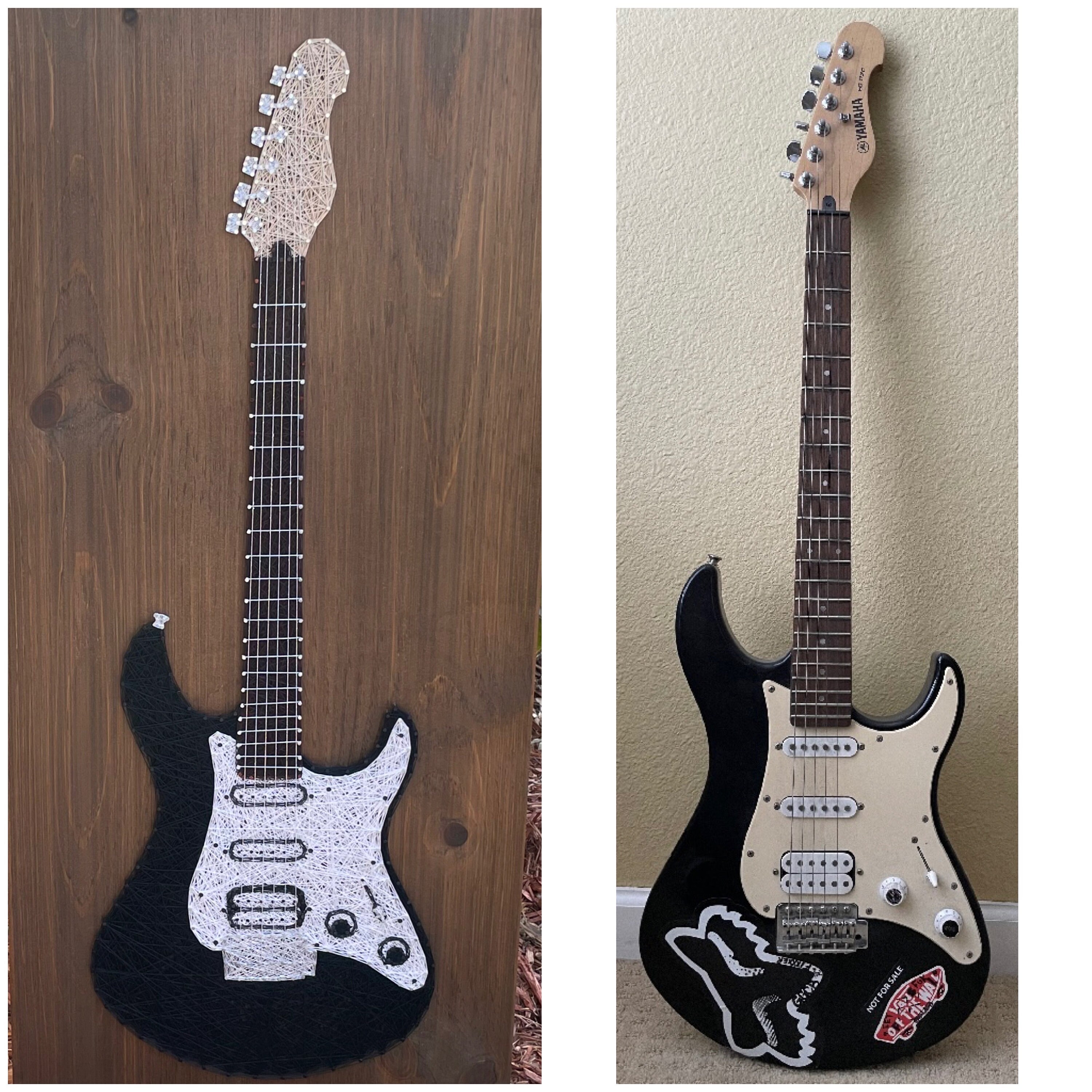 LARGE Electric Guitar String Art, Musician, Music Decor