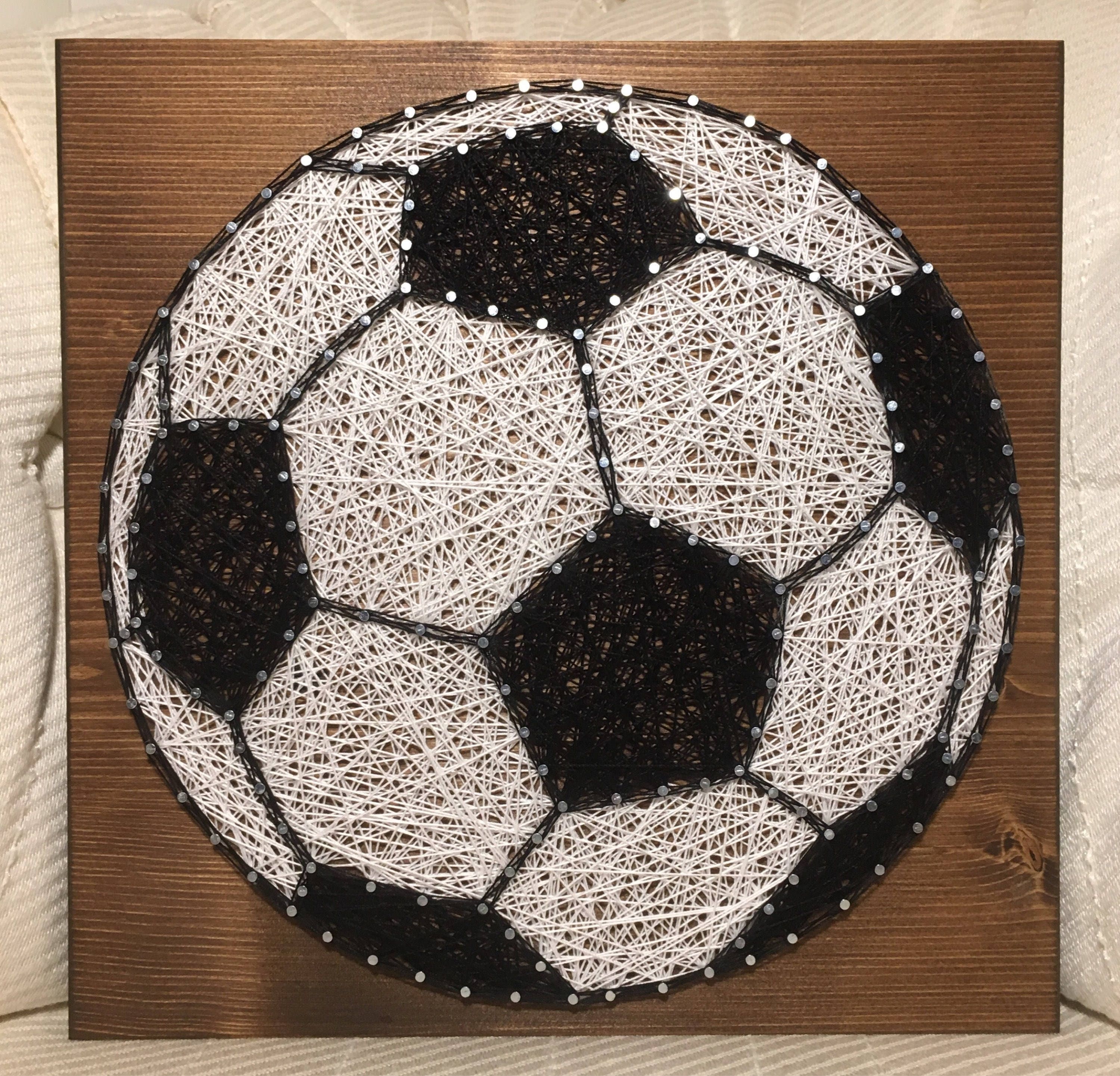 Soccer String Art Sign Sports Art Soccer Ball Football Etsy
