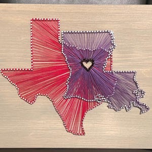 Bestseller- Two-State or Country String Art- Overlapping Design Connecting States or Countries, Perfect for Wedding, Anniversary, or Realtor