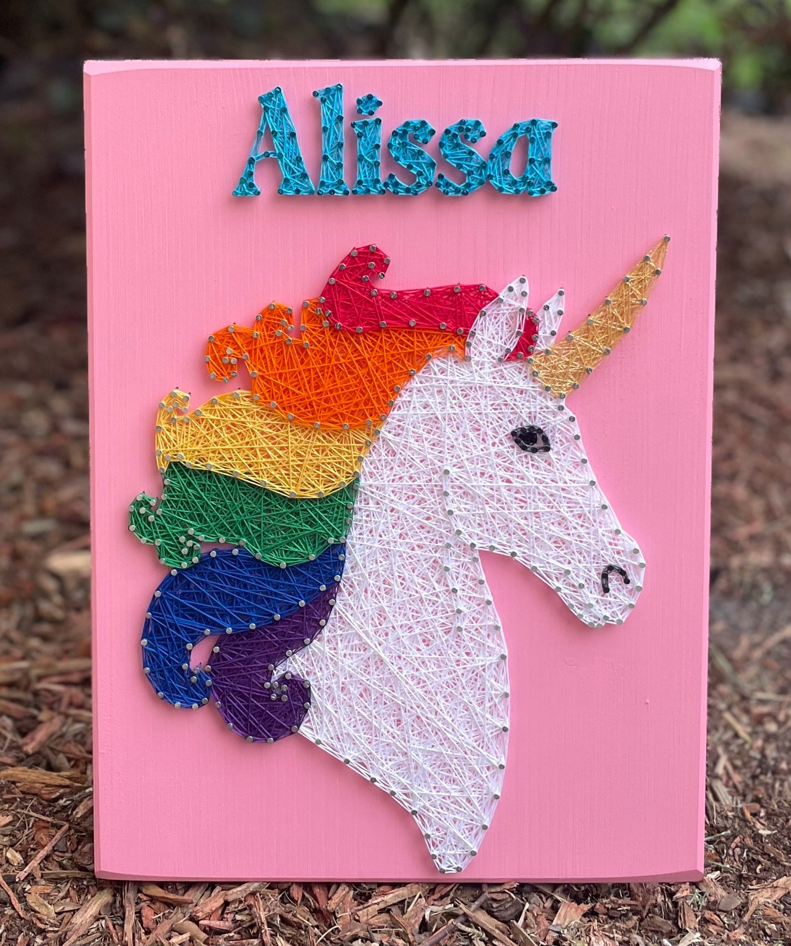 MADE TO ORDER Unicorn String Art Magical Home Decor Girl Etsy