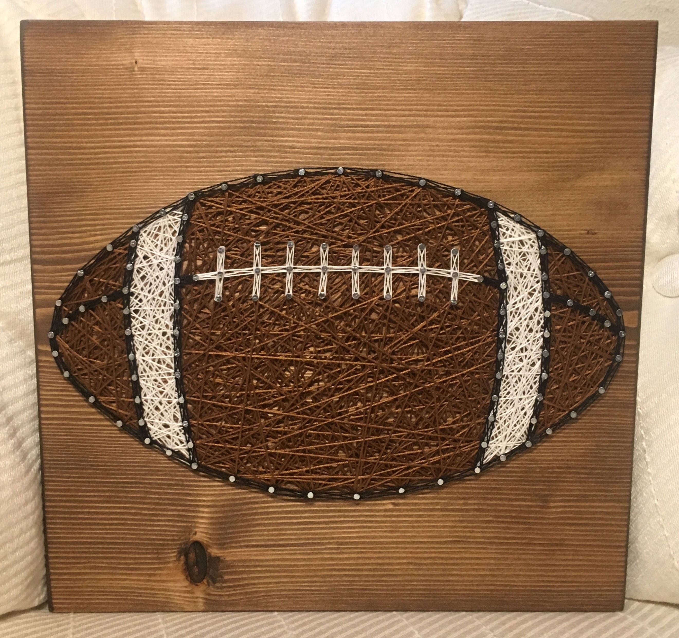 MADE TO ORDER Football String Art Sign Sports Art Wall Etsy Canada