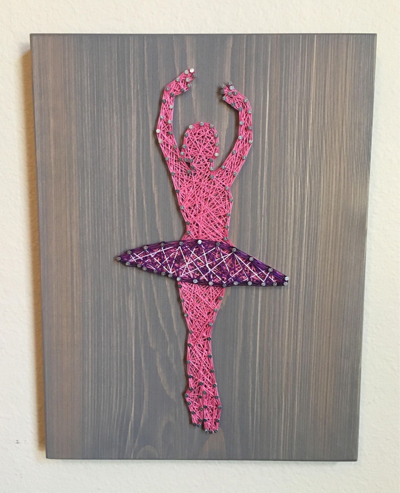 Ballerina String Art, Ballet Shoes, Tutu, Dance Home Decor, Girl ...