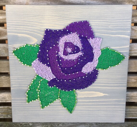 rose string art flower decor floral art flowers handmade etsy