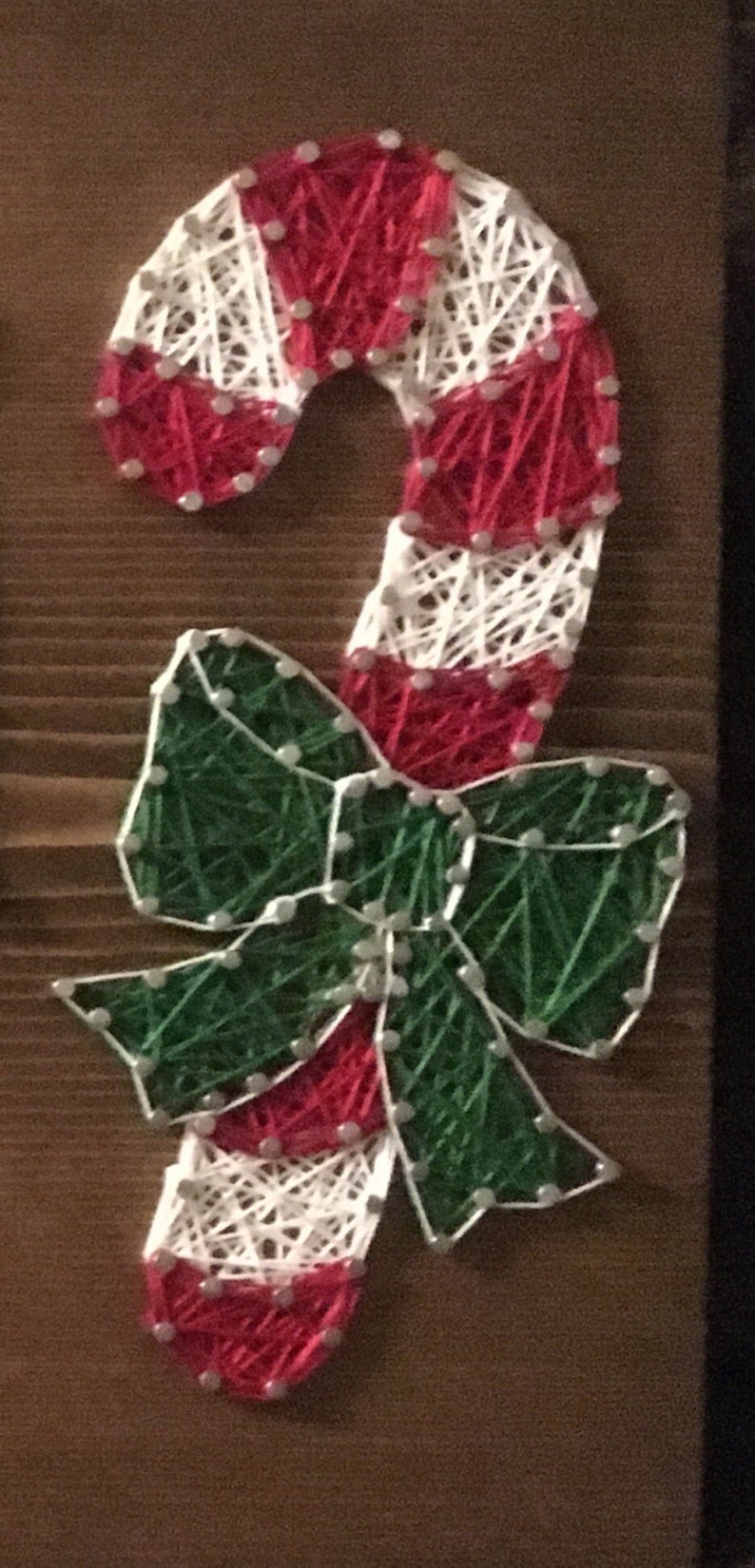 MADE TO ORDER Candy Cane String Art Christmas Decorations Etsy