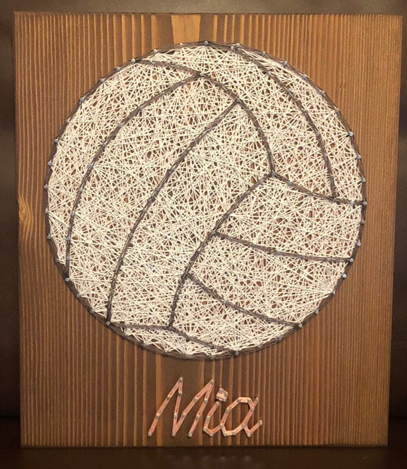 Coach Gift Made To Order Volleyball Player Kids Room Volleyball Sports String Art Gift for Her Christmas Gift Teacher Gift