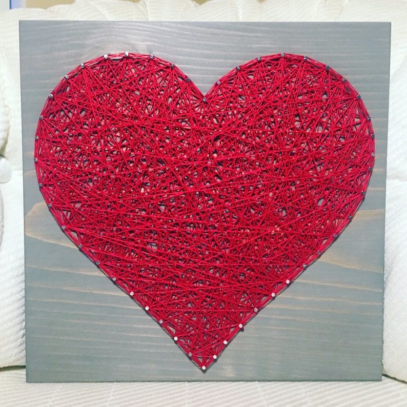 MADE TO ORDER Heart String Art Love and Romance Gallery Wall Wedding Anniversary Gift Valentine's Day Gift for her Mothers Day image 2