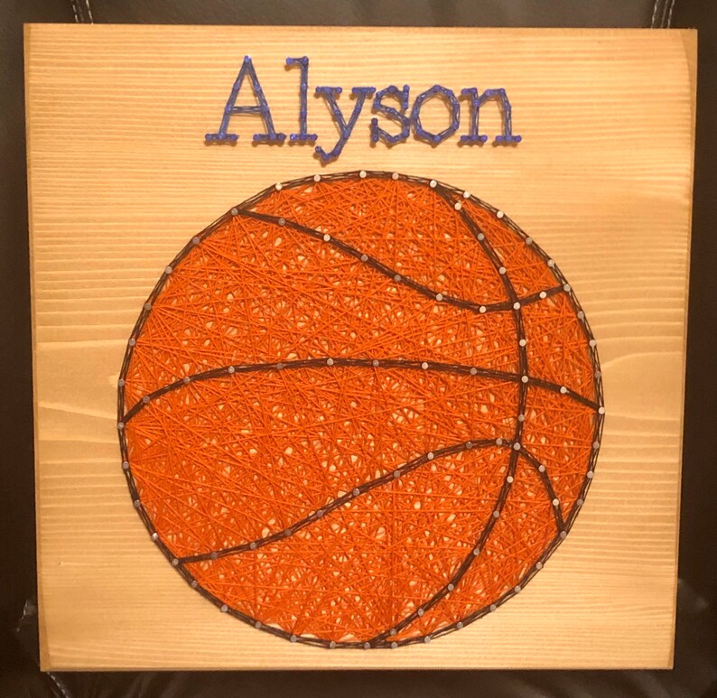 Made to Order Basketball String Art Sign Sports Art Kids Etsy
