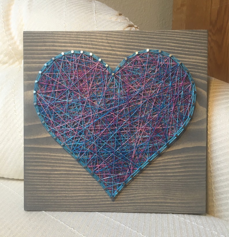 MADE TO ORDER Heart String Art Love and Romance Gallery Wall Wedding Anniversary Gift Valentine's Day Gift for her Mothers Day image 6