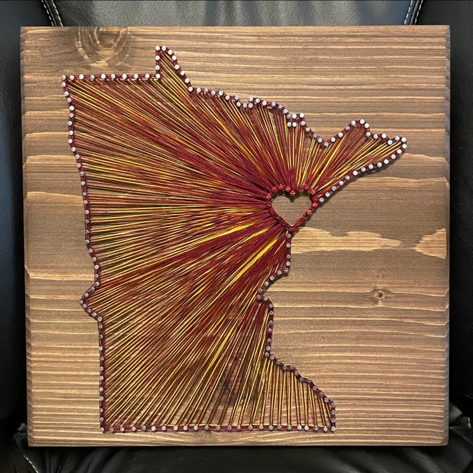 Minnesota String Art State Sign, 11x11 Wood Sign, Wedding Gift, Home ...