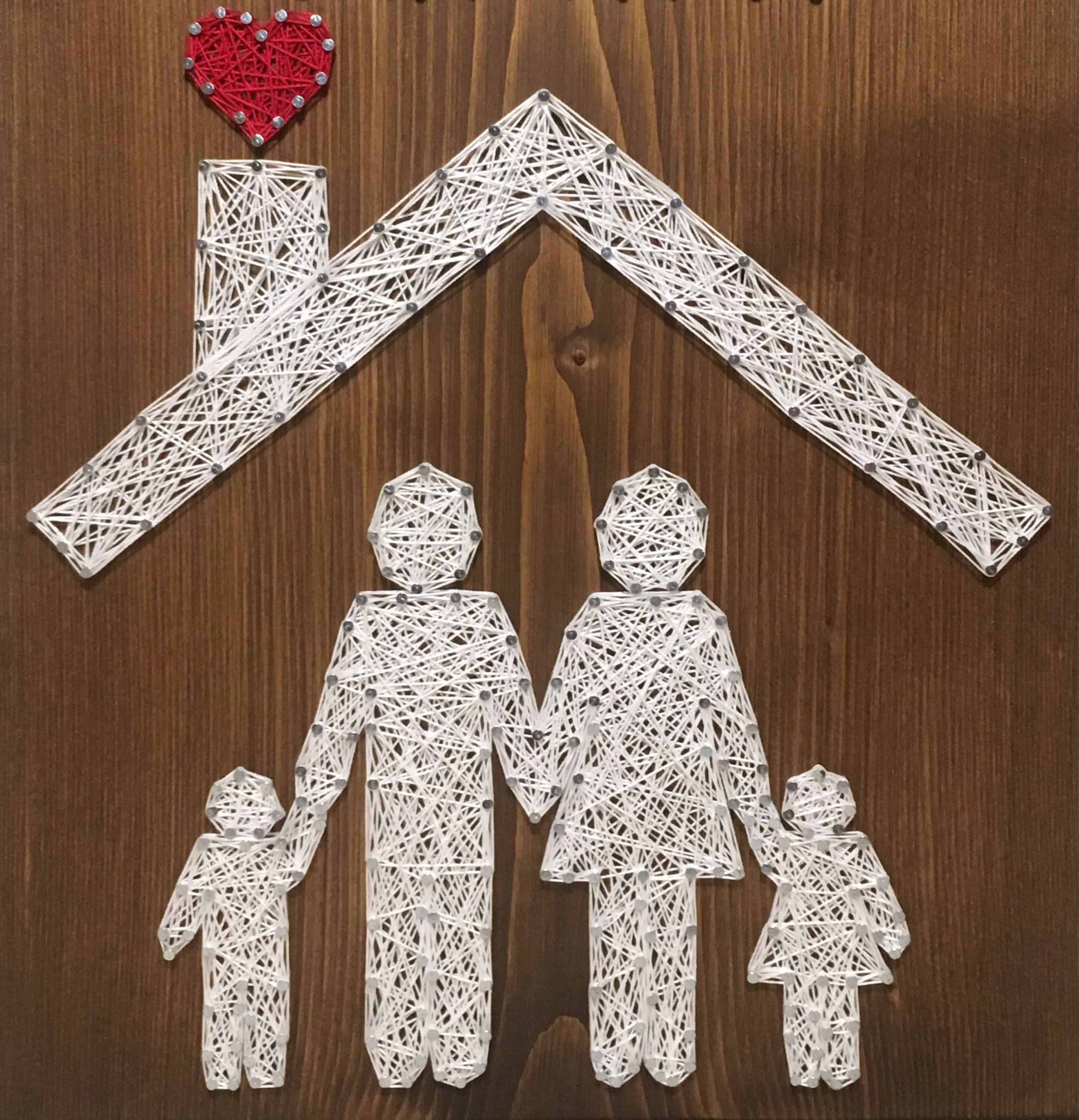 Made To Order Family String Art up to 6 people Gift for Etsy
