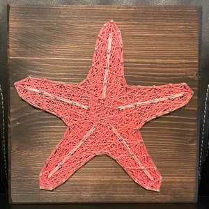 MADE TO ORDER- Starfish String Art, fish, Nautical wall decor, ocean, wall hanging, nursery art, Christmas, Christmas, Mothers Day