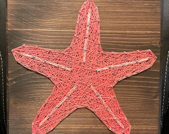 MADE TO ORDER- Starfish String Art, fish, Nautical wall decor, ocean, wall hanging, nursery art, Christmas, Christmas, Mothers Day