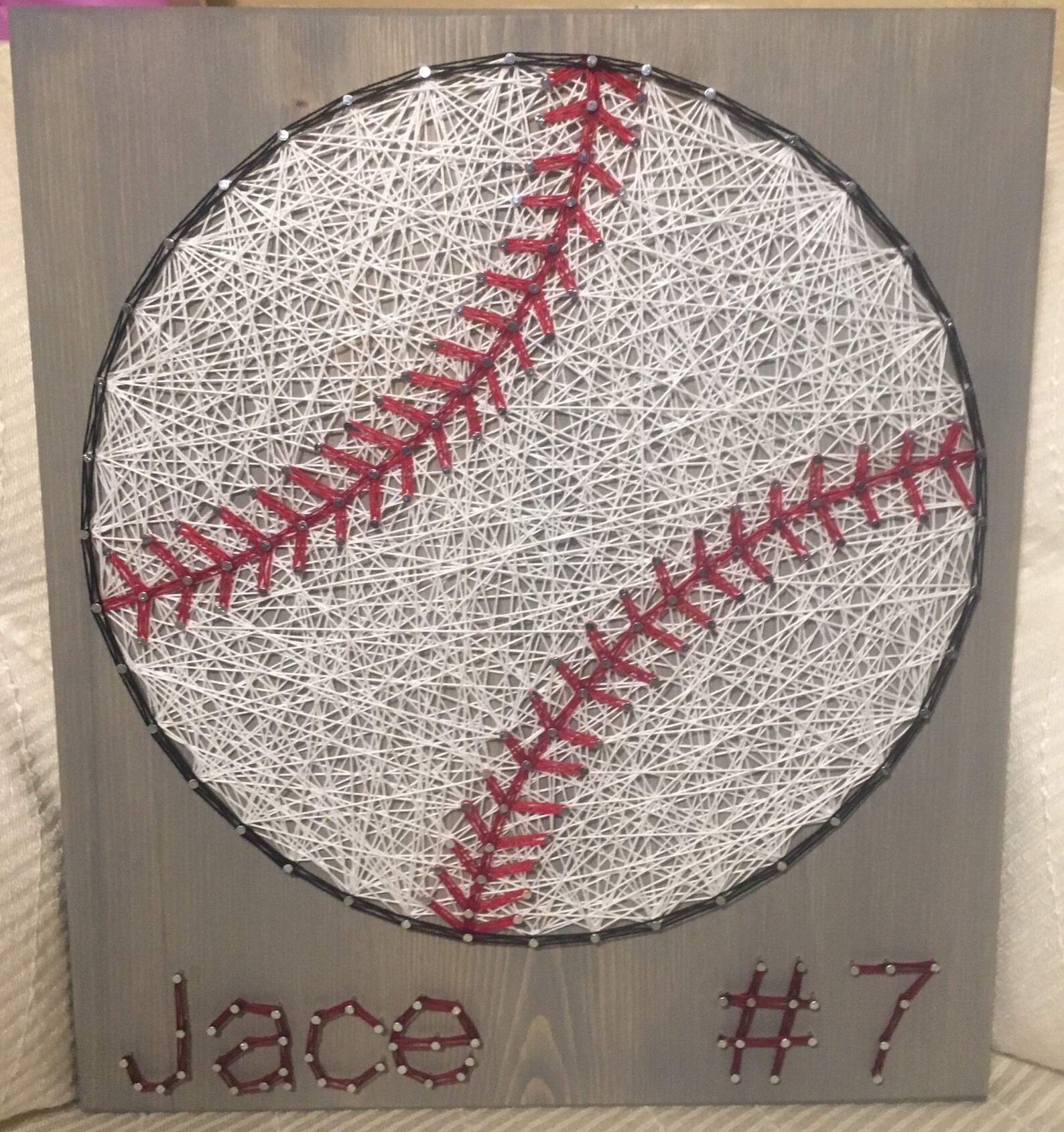 Made to Order Baseball String Art Sign Sports Art Kids Etsy