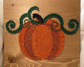 MADE TO ORDER- Pumpkin String Art, Fall Decor, Vines, Holiday Decorations, Autumn, Seasonal Decorations, Christmas gift, Wall Art