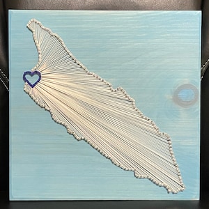 Aruba String Art Sign, Wood Sign, Wedding gift, Home, Country shape, Anniversary, Home Sweet Home, Island Art, Destination