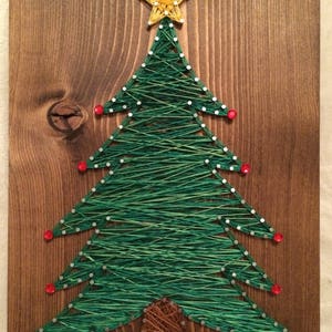 MADE TO ORDER Christmas Tree String Art, Winter Wall Decor, Holiday ...