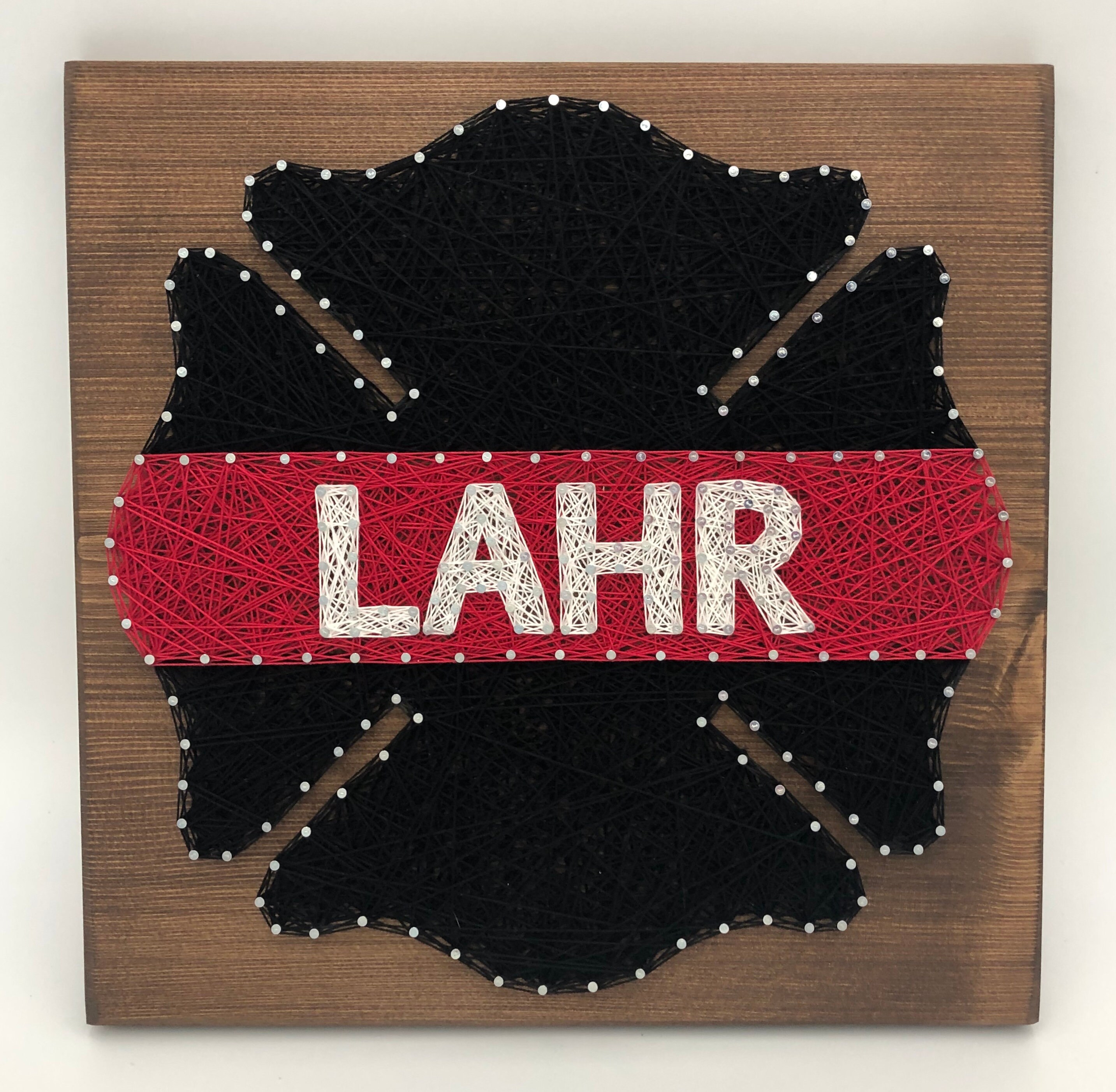 Firefighter Badge String Art, Maltese Cross, Fireman Gift, Gift for Him ...