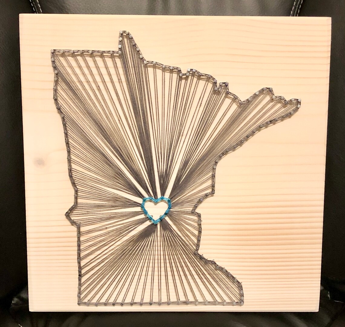 Minnesota String Art State Sign, 11x11 Wood Sign, Wedding Gift, Home ...