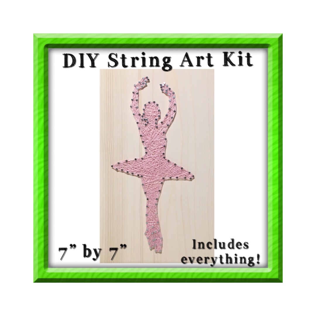 Ballerina Ballet DIY KIT String Art Kit 7 by 7 - Etsy