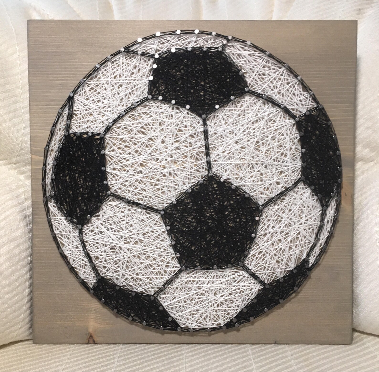 Made to Order Soccer String Art Sign Sports Art Soccer Ball Etsy