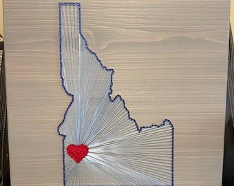 Made To Order- Idaho String Art State Sign, Wedding gift, Home, State shape, Anniversary, USA Art, Home Sweet Home, Boise