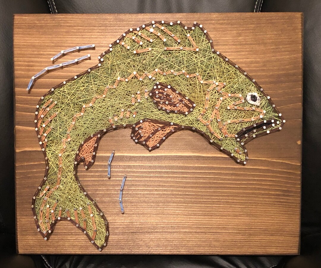 Made to Order Walleye Fish String Art, Outdoors, Walleye Fishing Wall