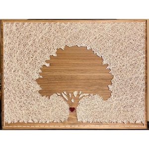 LARGE Negative Space Oak Tree String Art; Tree of Life, Gallery Wall, Home Decor, Christmas Gift, Mothers Day Present