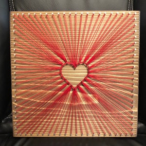 MADE TO ORDER- Heart Burst String Art, Love Wall Art, Home Decor, Valentine's Day, Christmas, Christmas Present, Mothers Day, Unique