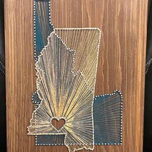 Bestseller- Two-State or Country String Art- Overlapping Design Connecting States or Countries, Perfect for Wedding, Anniversary, or Realtor